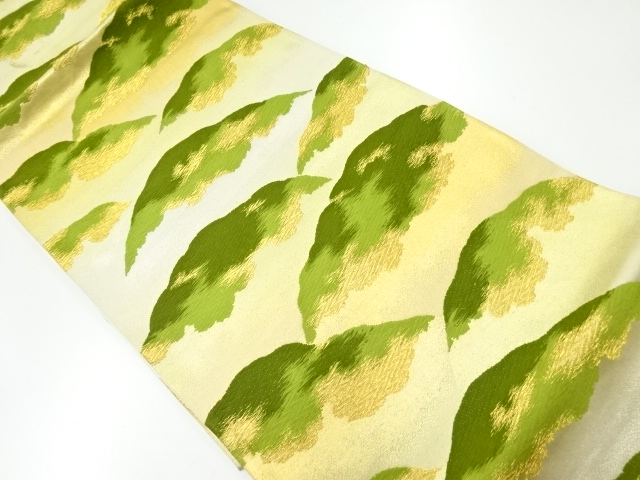 JAPANESE KIMONO / ANTIQUE FUKURO OBI / SILK / WOVEN MOUNTAINS
